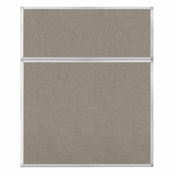 Versare Hush Panel Configurable Cubicle Partition 5' x 6' Warm Pebble Fabric 1812518 - main